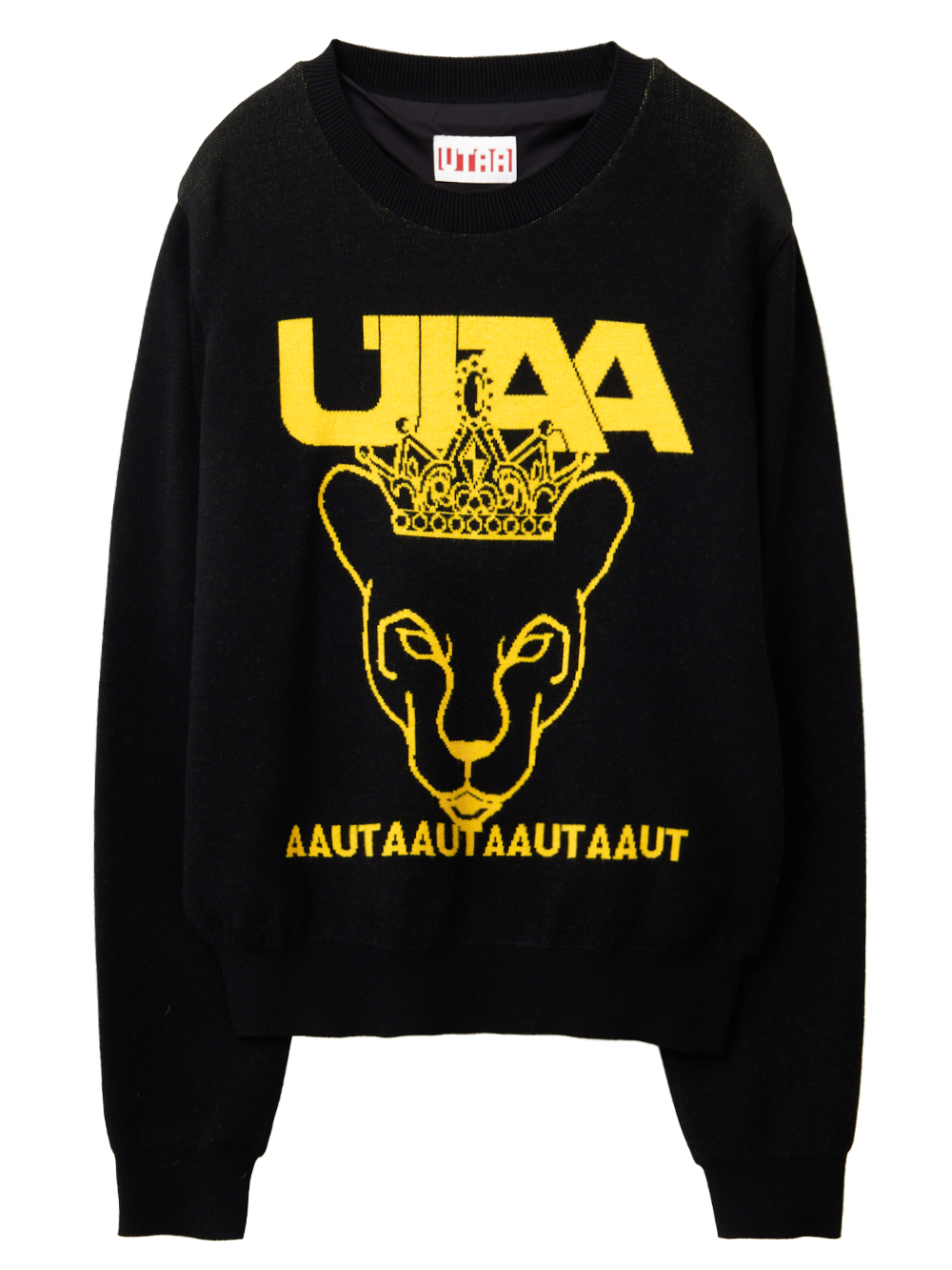 UTAA Crown Panther Knit Pullover : Women&#039;s Black (UC4KTF538BK)