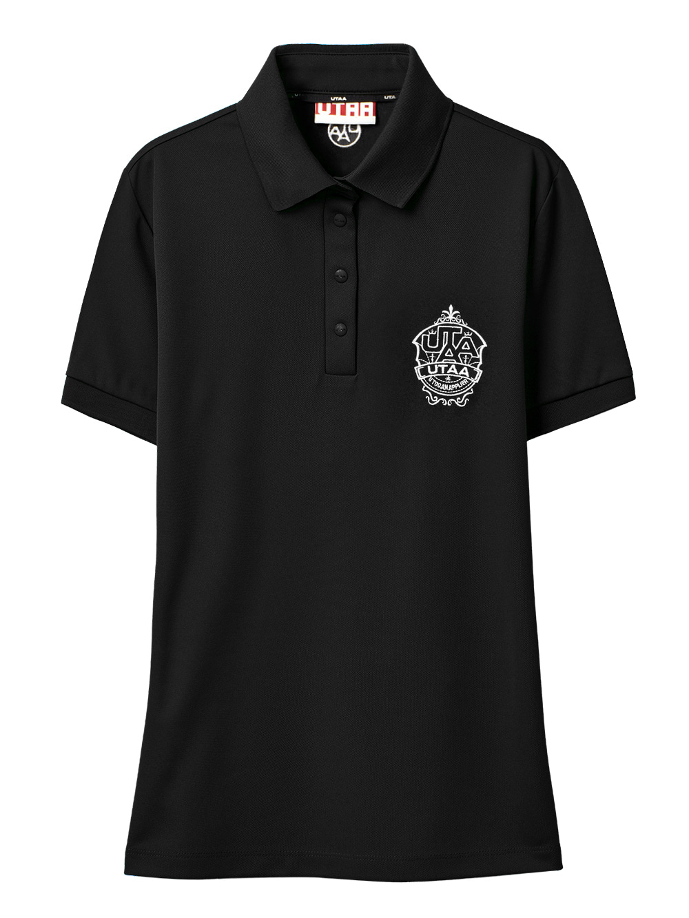UTAA Egis Emblem Basic Polo Shirts  : Women&#039;s Black (UB2TSF360BK)