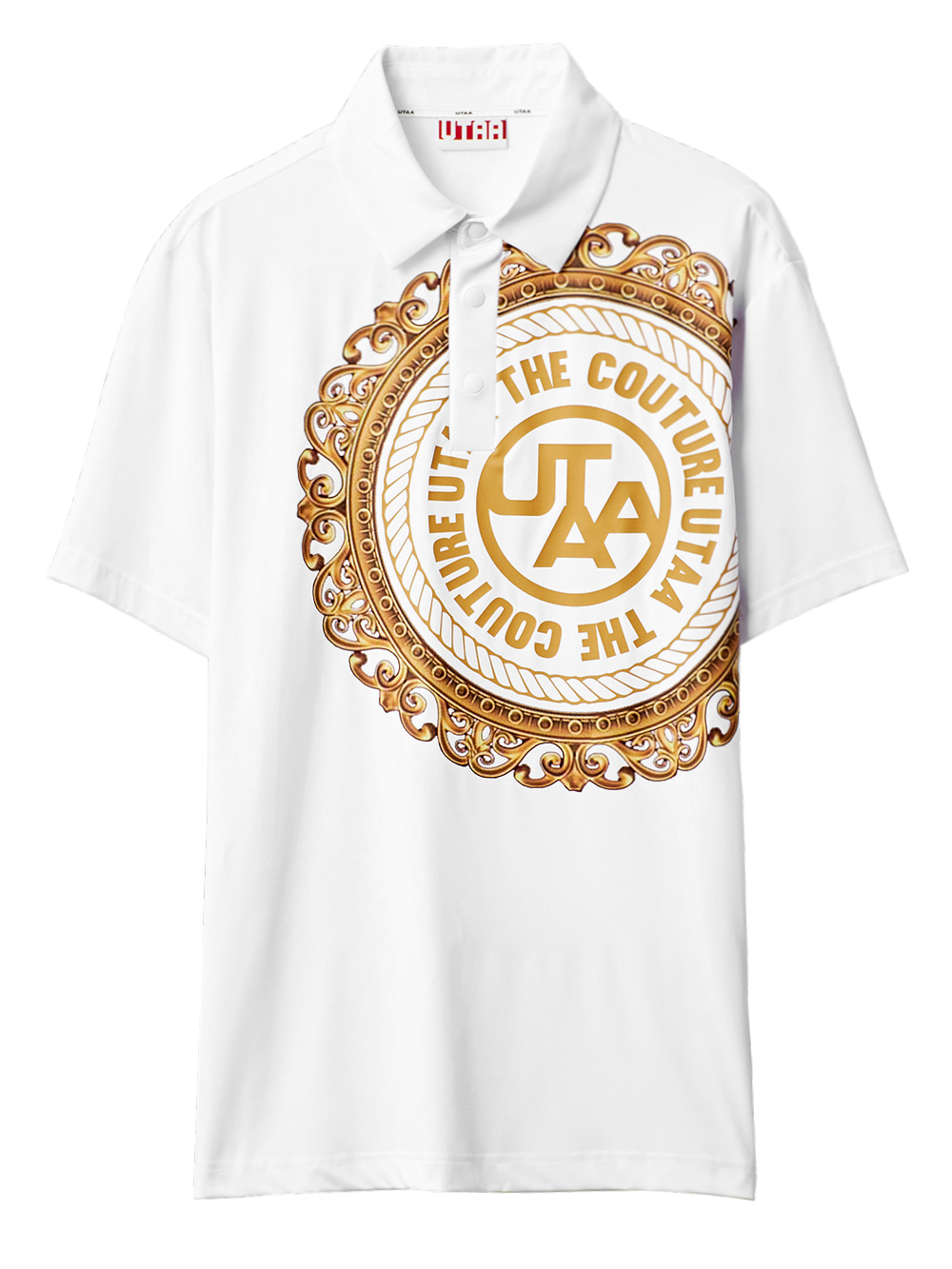 UTAA Empire Circle Polo shirts : Men&#039;s White(UB2TSM331WH)