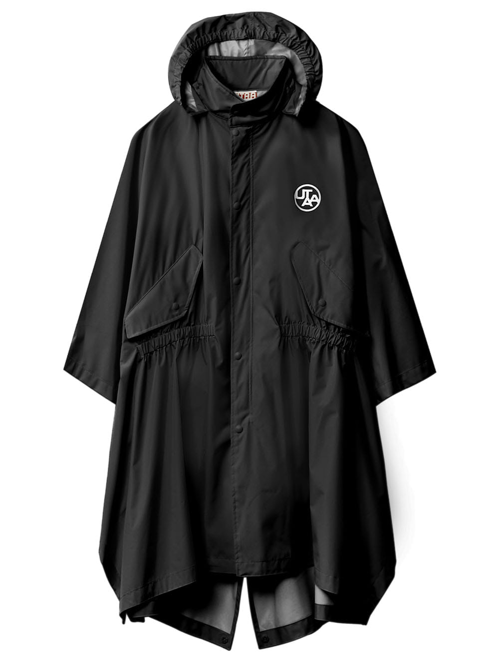 UTAA Symbol Basic Poncho Raincoat : Women&#039;s Black (UC0RWF772BK)