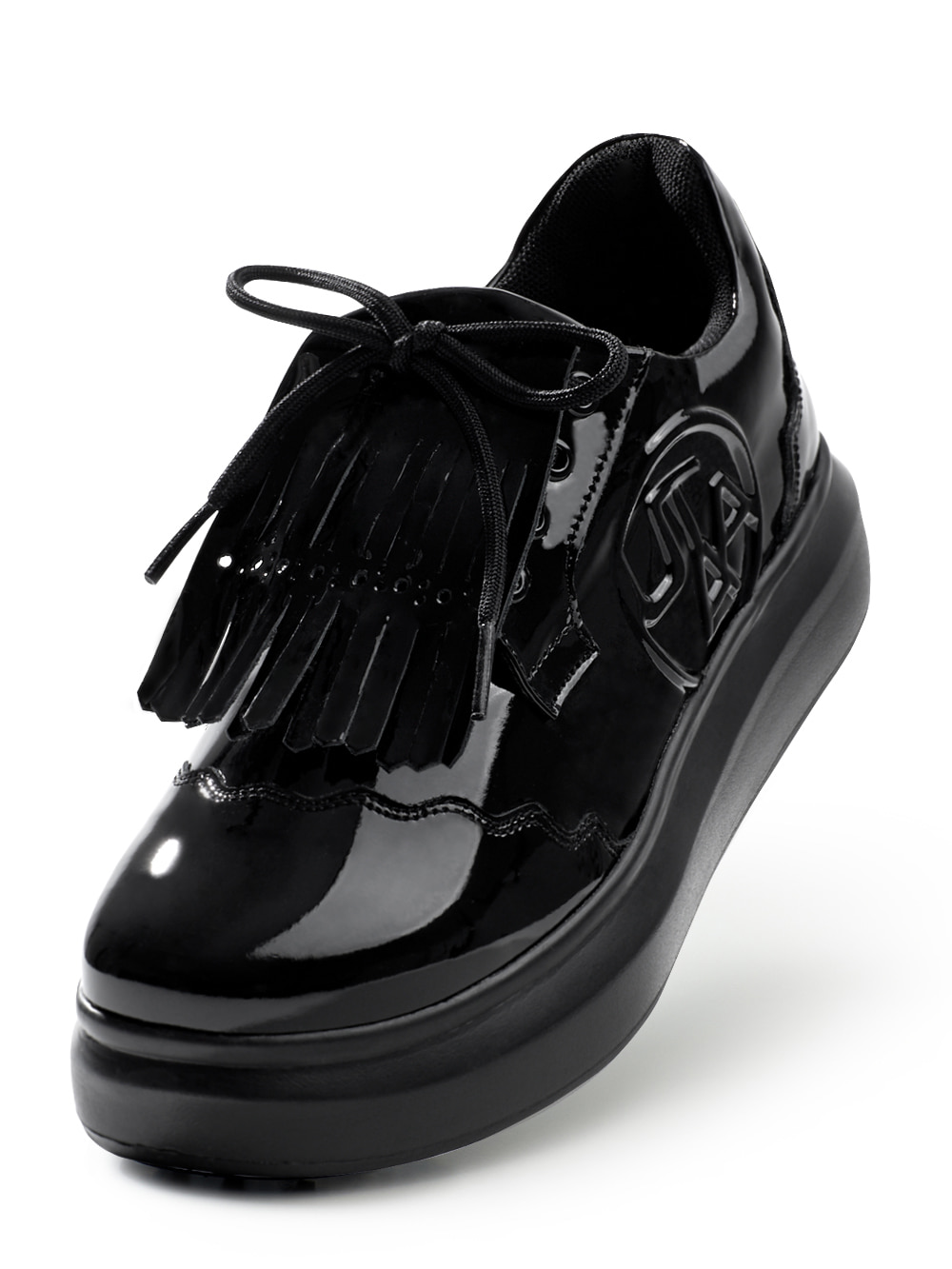 UTAA Enamel Derby Kiltie Golf Sneakers : Women&#039;s Black (UC0GHF107BK)