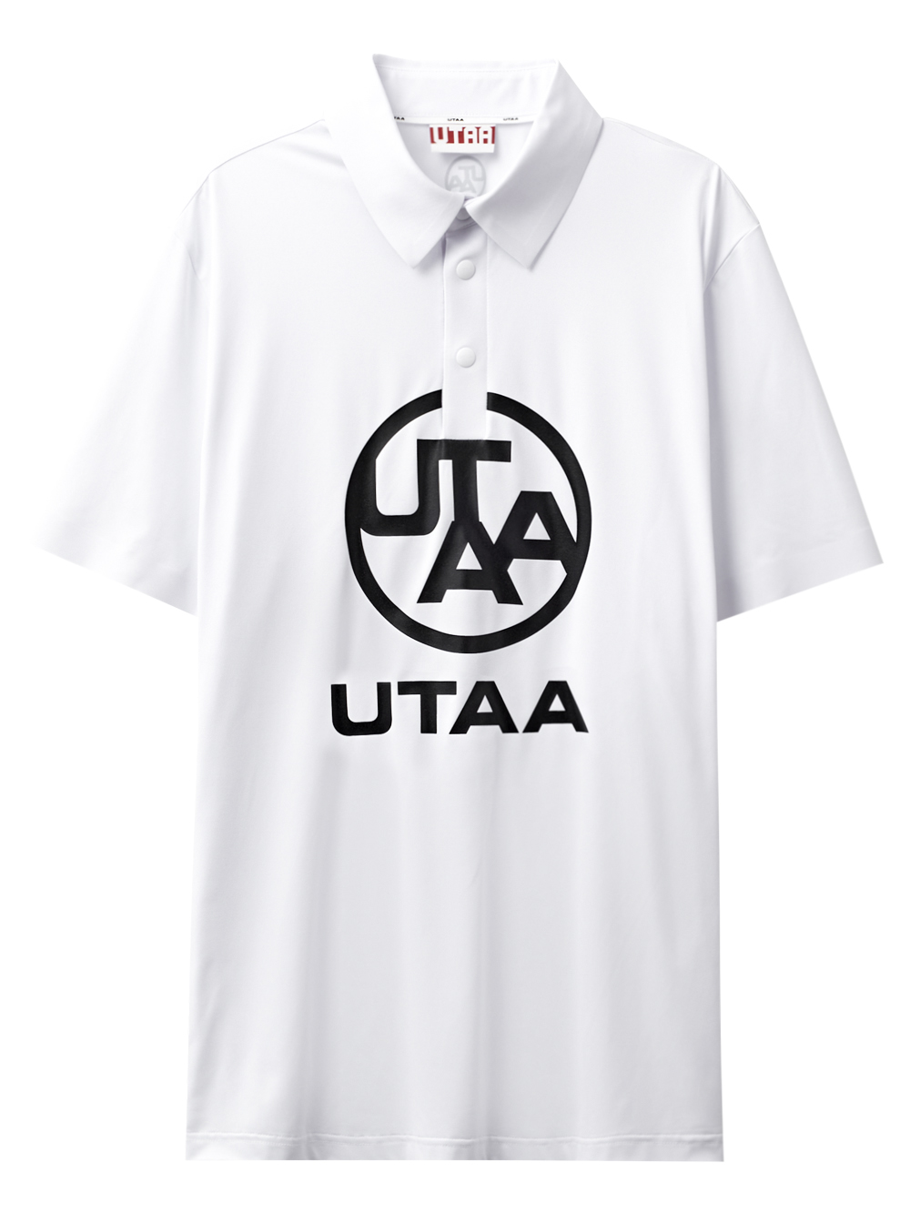 UTAA Logo Emblem PK T-Shirts : Men&#039;s White  (UC2TSM422WH)